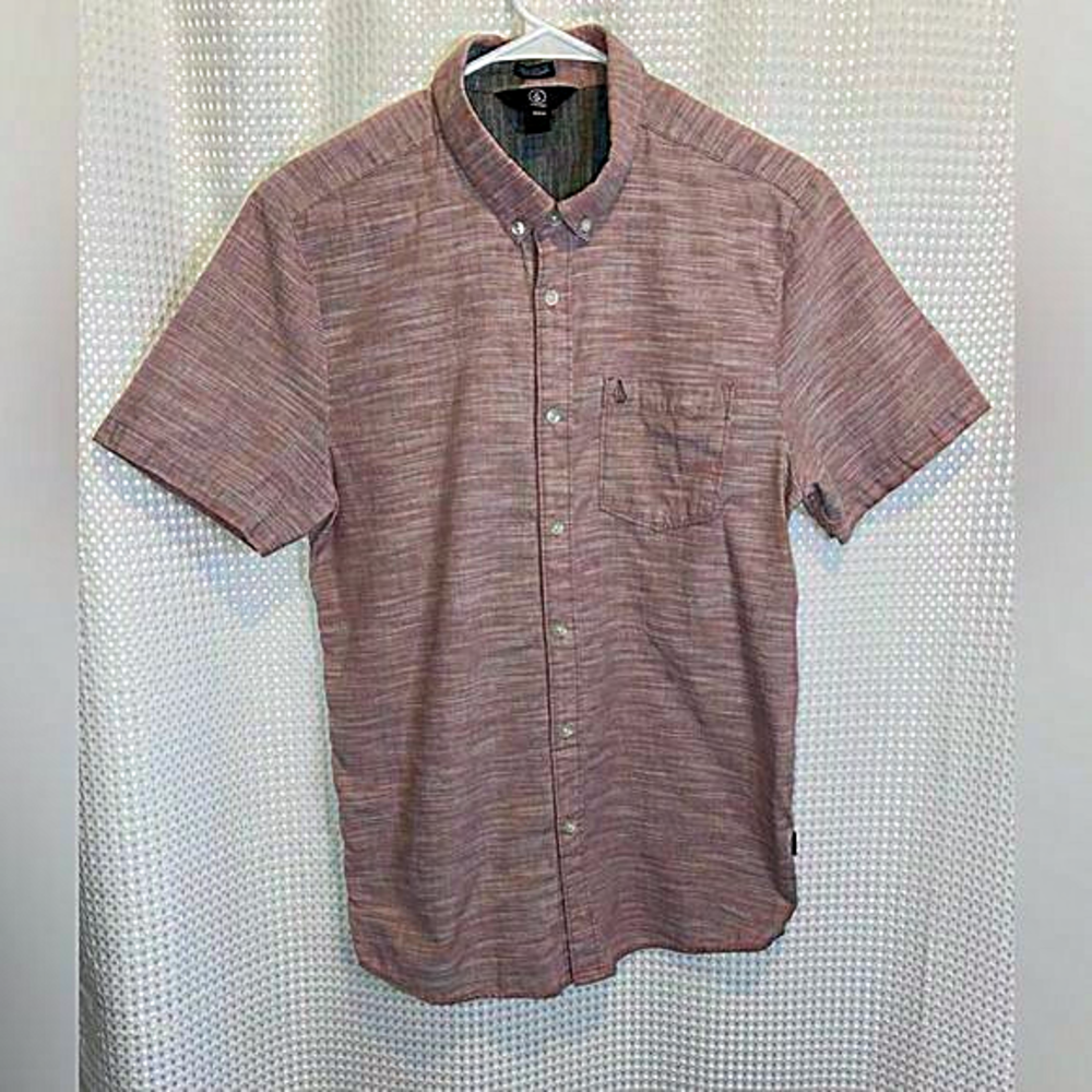 2/30$‎ Volcom Men's Everett Oxford Short Sleeve Shirt Sz medium